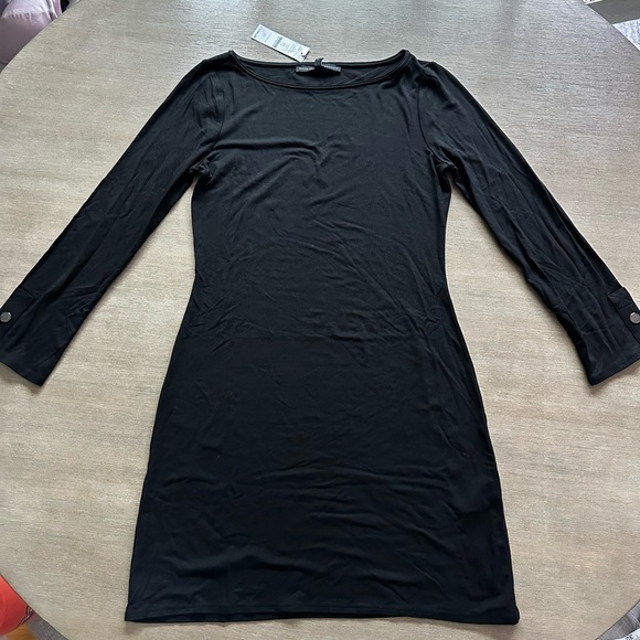 White House Black Market Dresses & Skirts - White House black market 3/4 sleeve Black tshirt Dress